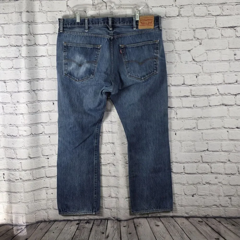 Levi's Men's 501 40x30 Original Straight Fit Jeans - Dark Wash